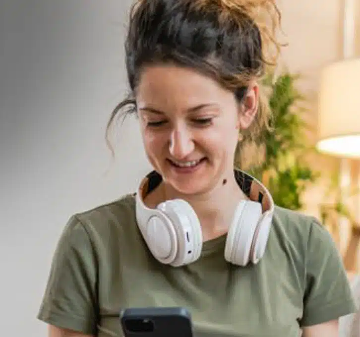 Woman listening home